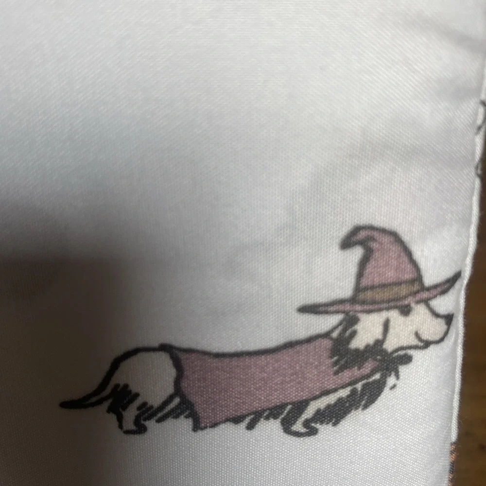 Cynthia Rowley Queen Sheet Set Halloween Dachshund Weiner Dog Costume Pumpkin